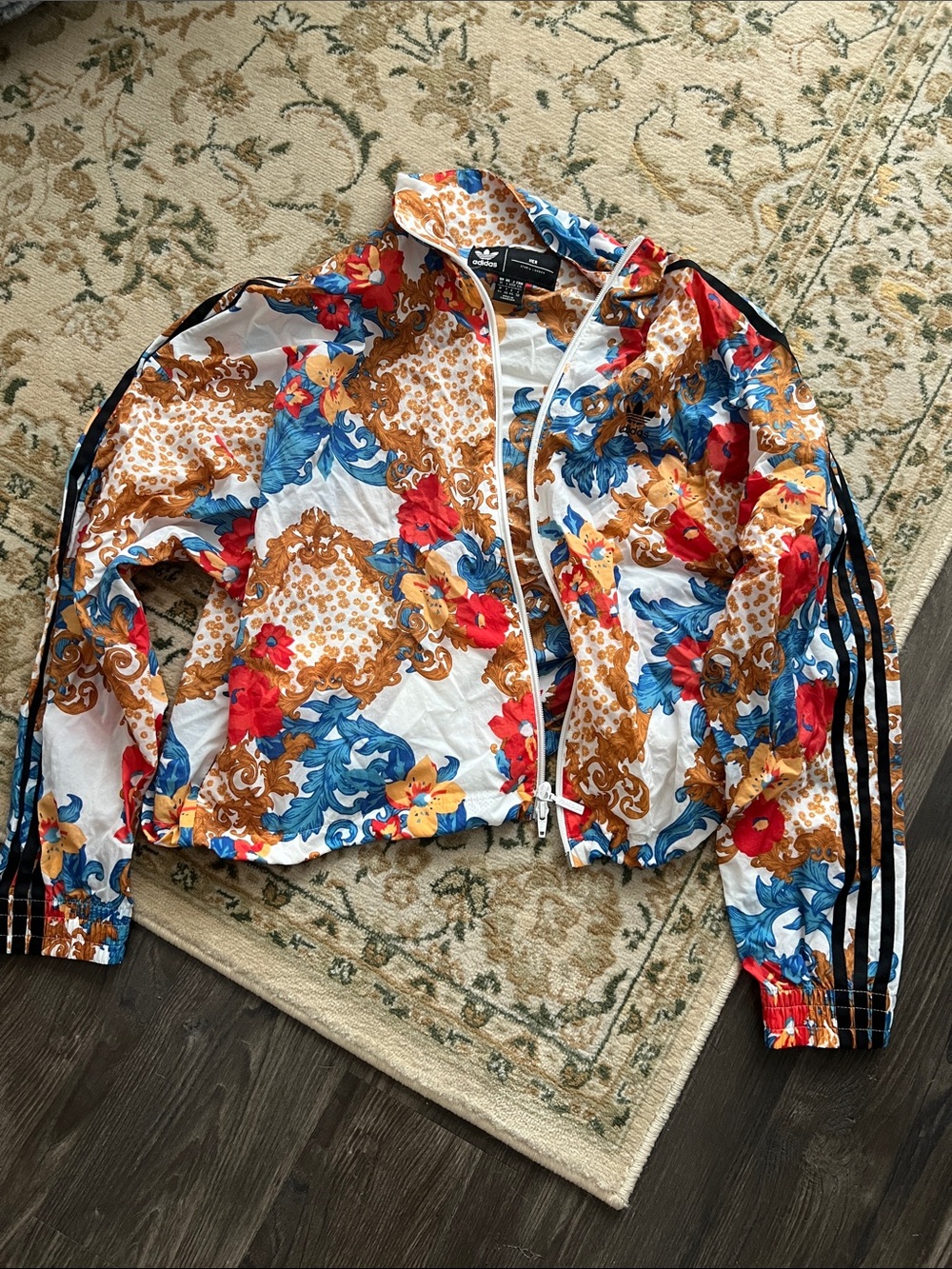Adidas original X Her Studio London track jacket top Baroque floral print large